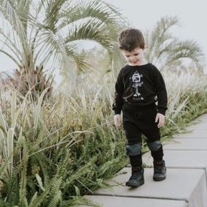 Kids Unisex Black Rock Star Sweatshirt